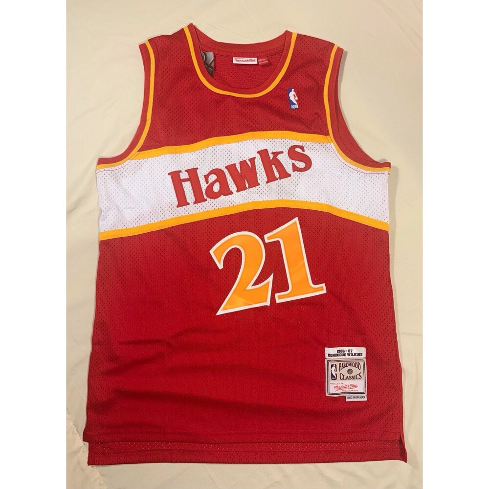 Mitchell & Ness Atlanta Hawks Dominique Wilkins #21 Red Jersey Men’s 48 XL NWT
